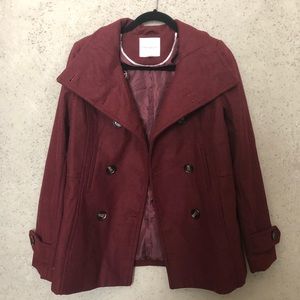 Thread & Supply Burgundy Coat